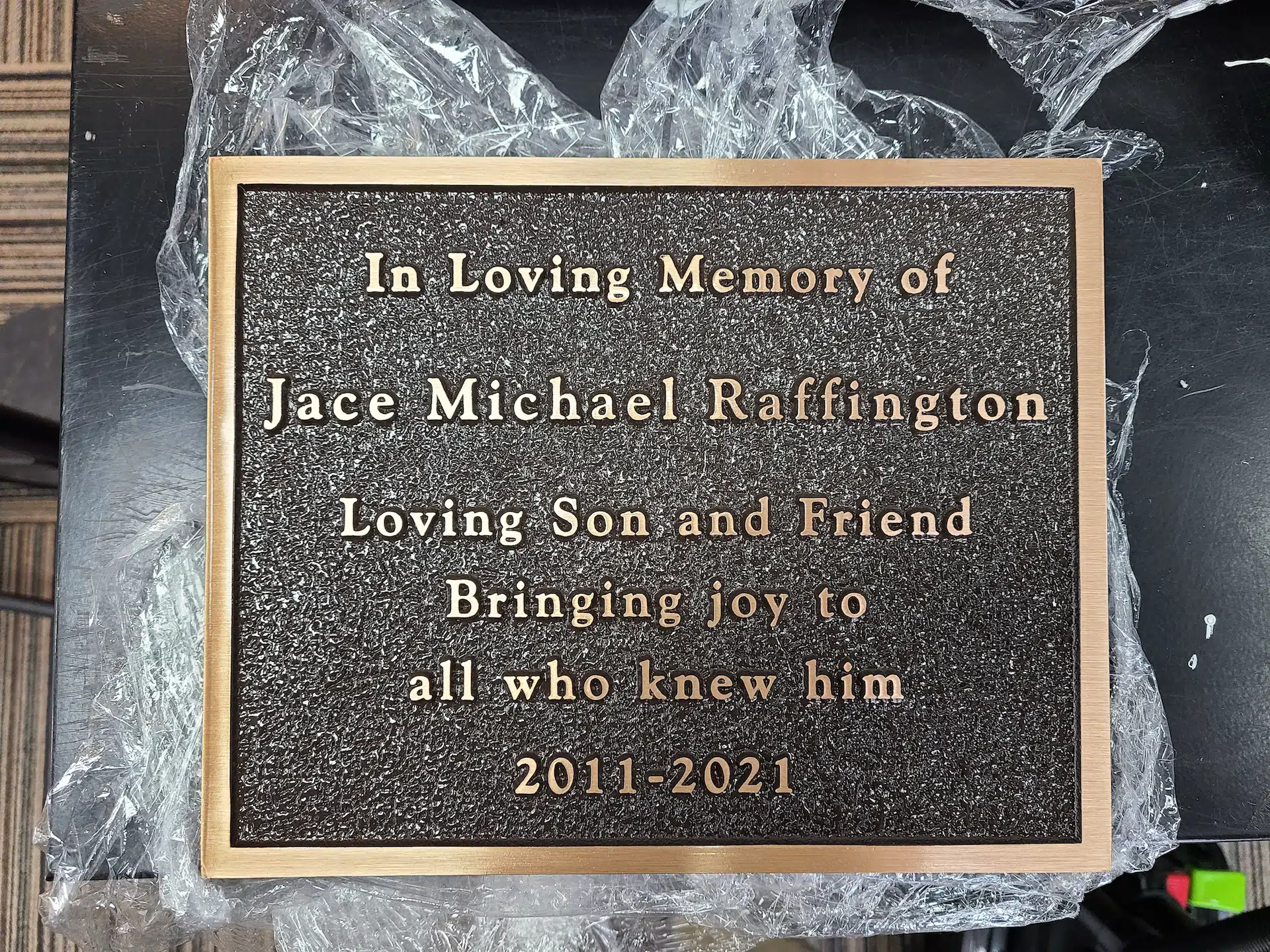 Bronze Memorial Plaque hand-carved by NJ Memorial Plaques in NJ — image 7